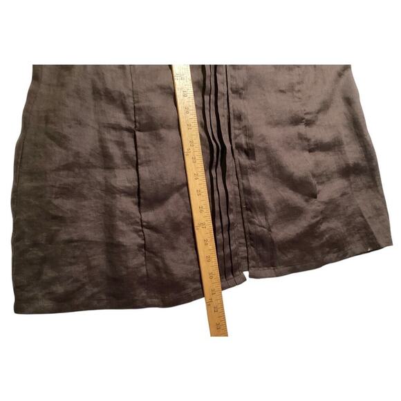 Chico’s sleeveless v-neckline 100% linen brown size 3 - Picture 4 of 6